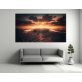 Canvas Wall Art - Cloudy Sunset City View - B1453