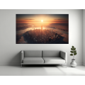 Canvas Wall Art - Cloudy Sunset City View - B1455