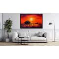 Canvas Wall Art - Family Walking at Sunset  - A1223