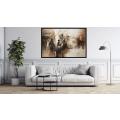 Canvas Wall Art - Muted Tones Delicate Brushstrokes Abstract - A1234