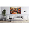 Canvas Wall Art - Vibrant Splashes Color Dance Across Canvas - A1238