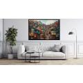Canvas Wall Art - Fusion of Vibrant Abstract Shapes  - A1266