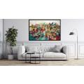 Canvas Wall Art - Fusion of Vibrant Abstract Shapes  - A1267