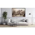 Canvas Wall Art - Through Symphony Abstract Forms Muted Tone - A1271