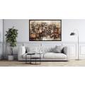 Canvas Wall Art - Through Symphony Abstract Forms Muted Tone - A1272