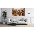 Canvas Wall Art - Through Symphony Abstract Forms Muted Tone - A1274