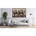 Canvas Wall Art - Two Elephants Walking  - A1340