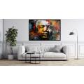 Canvas Wall Art - Abstract Piece Pays Homage To Mandela Cap - A1344