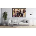 Canvas Wall Art - Two Elephants Walking - A1379