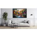 Canvas Wall Art - Abstract Piece Captures Oasis Like Allure - A1392
