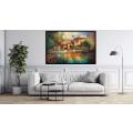 Canvas Wall Art - Abstract Piece Captures Oasis Like Allure - A1394