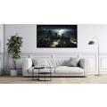 Canvas Wall Art - Canvas Wall Art- City Lightning with Clouds - B1185
