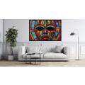 Canvas Wall Art - Bold Patterns Vibrant Colors Intertwine  - A1477