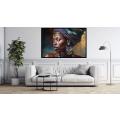 Canvas Wall Art - African Woman in Traditional Attire - A1486