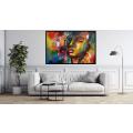Canvas Wall Art - Beautiful African Woman Abstract - A1492