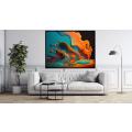 Canvas Wall Art - Canvas Wall Art-Vibrant Colorful Dutch Pour - B1242