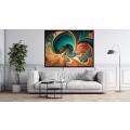 Canvas Wall Art - Canvas Wall Art-Swirling and Fluid Dutch Pour - B1245