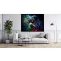 Canvas Wall Art - Canvas Wall Art: Passionate Embrace Abstract Painting - B1309