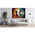 Canvas Wall Art - Canvas Wall Art: Loves Dance Acrylic Abstract - B1347