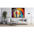 Canvas Wall Art - Rainbow Connecting Two Figures - B1383