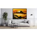 Canvas Wall Art - Golden Sunset Over Mountains  - B1394