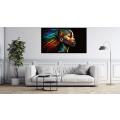 Canvas Wall Art - Colourful African Woman Painting - B1635