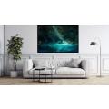 Canvas Wall Art - Flowing Layers of Blue and Green - A1005