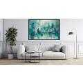 Canvas Wall Art - Translucent Washes In Blues and Greens - A1024