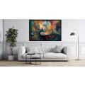 Canvas Wall Art - Swirling Shapes and Dreamy Colors - A1029