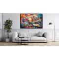 Canvas Wall Art - Swirling Shapes and Dreamy Colors - A1030