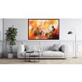 Canvas Wall Art - Warm Orange and Yellow Color Composition - A1046