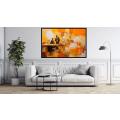 Canvas Wall Art - Warm Orange and Yellow Color Composition - A1047