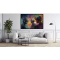 Canvas Wall Art - Abstract Figures Burst With Vibrant Colors - A1089