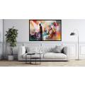 Canvas Wall Art - Abstract Figures Burst With Vibrant Colors - A1090