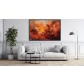 Canvas Wall Art - Swirling Hues Orange Red Yellow  - A1102