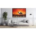 Canvas Wall Art - Fiery Reds Oranges Blend Together  - A1121
