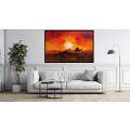 Canvas Wall Art - Fiery Reds Oranges Blend Together  - A1122