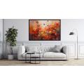 Canvas Wall Art - Vibrant Bursts Color Various Shades Red - A1142