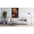 Canvas Wall Art - Beautiful African Woman Smiling  - A1167