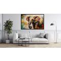 Canvas Wall Art - Spirit Elephant By Abstract Wildness - A1549