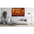Canvas Wall Art - African Melodies By Vibrant Rhythms Abstract - A1566