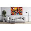 Canvas Wall Art - Embracing Culture By Abstract Harmony Abstract - A1595