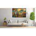 Canvas Wall Art - Abstract Artwork Depicts Pulsating Energy  - A1226