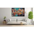 Canvas Wall Art - Fusion of Vibrant Abstract Shapes  - A1264