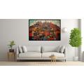 Canvas Wall Art - Fusion of Vibrant Abstract Shapes  - A1265