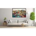 Canvas Wall Art - Fusion of Vibrant Abstract Shapes  - A1267