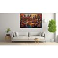 Canvas Wall Art - Ancient African Women Around a Table  - A1294
