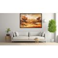 Canvas Wall Art - Through Abstract Shapes Warm Colors  - A1353