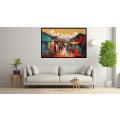 Canvas Wall Art - Through Abstract Shapes Warm Colors  - A1369
