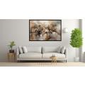 Canvas Wall Art - Through Fusion Abstract Shapes Muted Colours - A1371